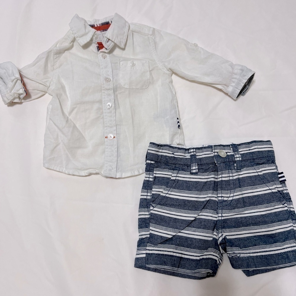 SPLENDID Collared Shirt and Shorts Matching Set